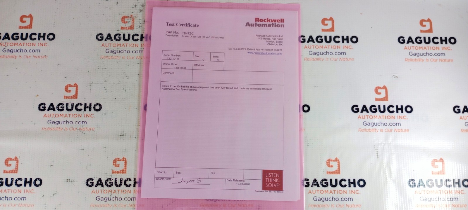 surplus Rockwell Automation T8472C Trusted TMR 120V ac Digital output