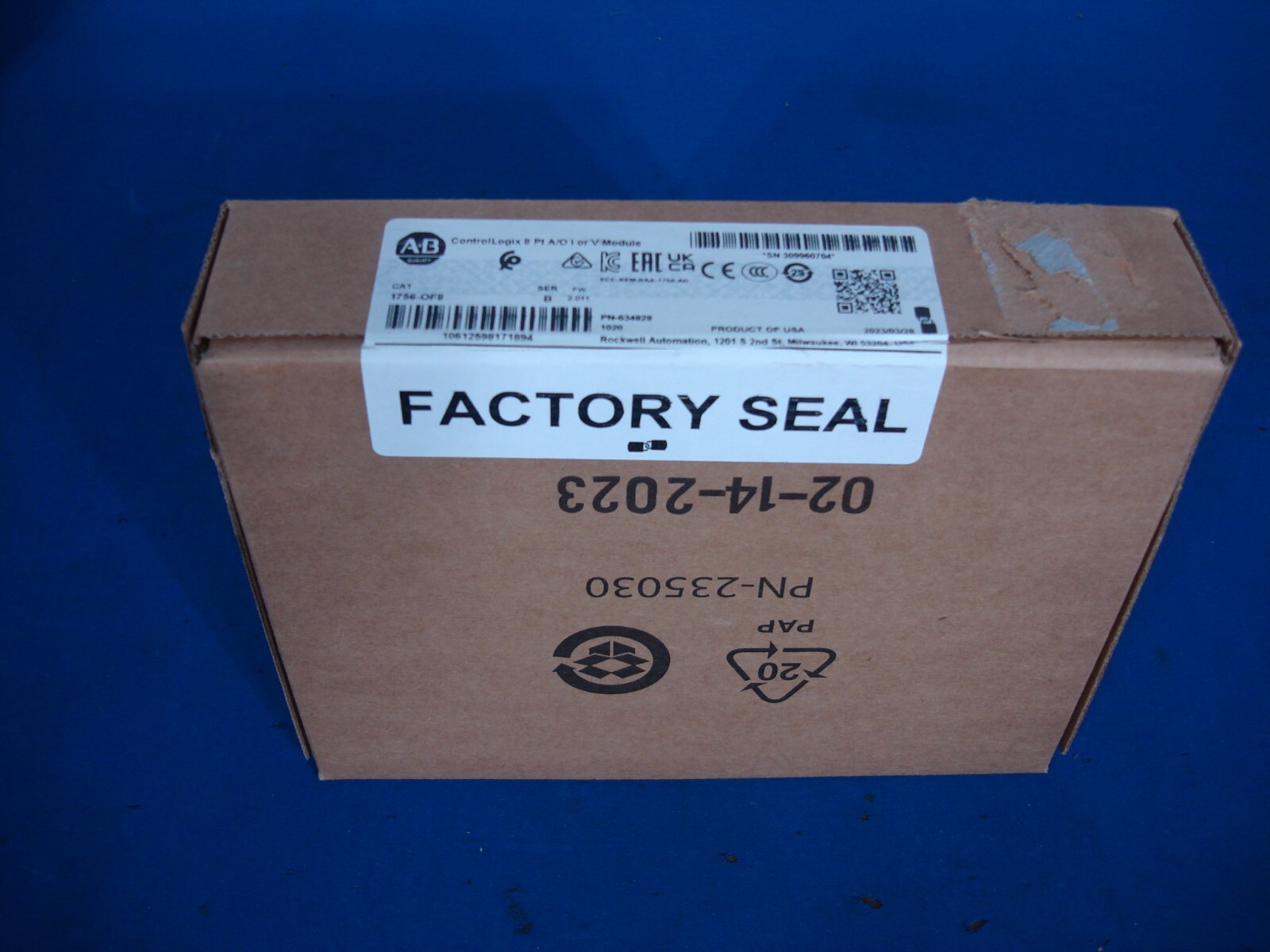 Allen Bradley ControlLogix 8 Pt A/O 1756-OF8 Ser B MFG 2023 2.011