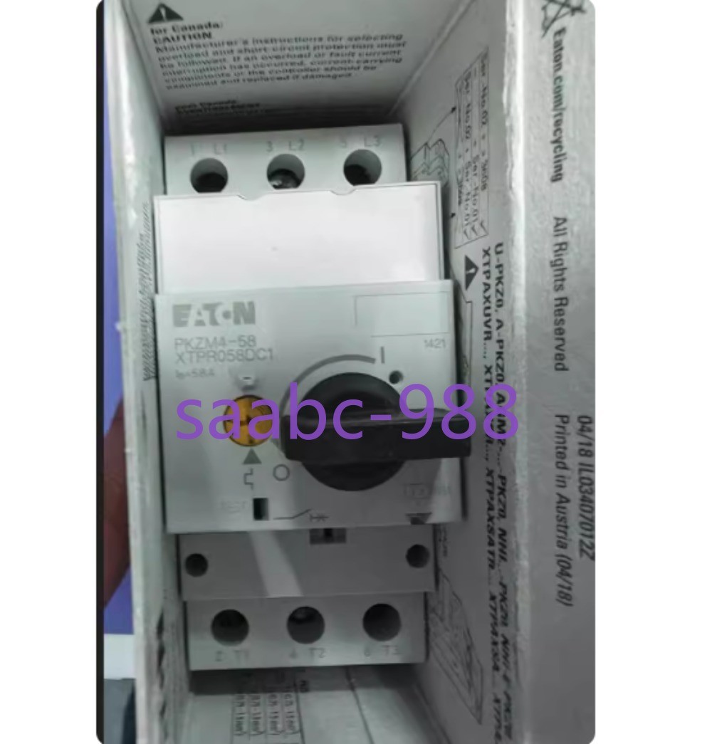 1PCS NEW EATON MOLELLER PKZM4-58 motor protection circuit breaker UL CSA
