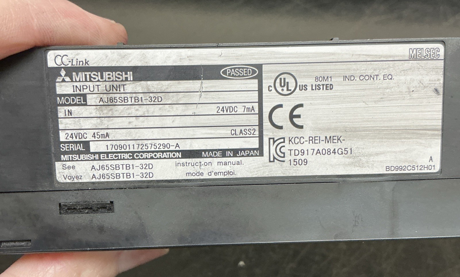 Mitsubishi AJ65SBTB1-32D Input Unit