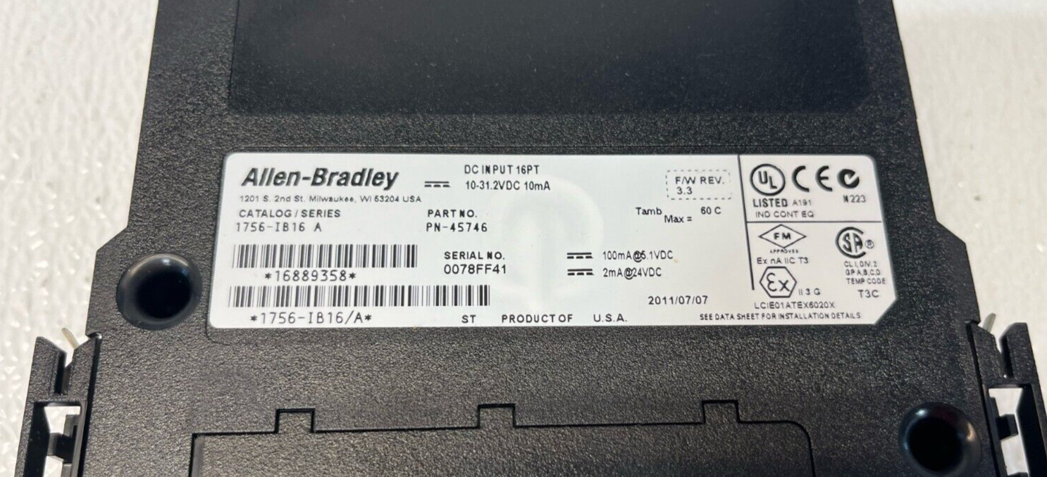 Allen-Bradley 1756-IB16 SER A DC Input PN-45746