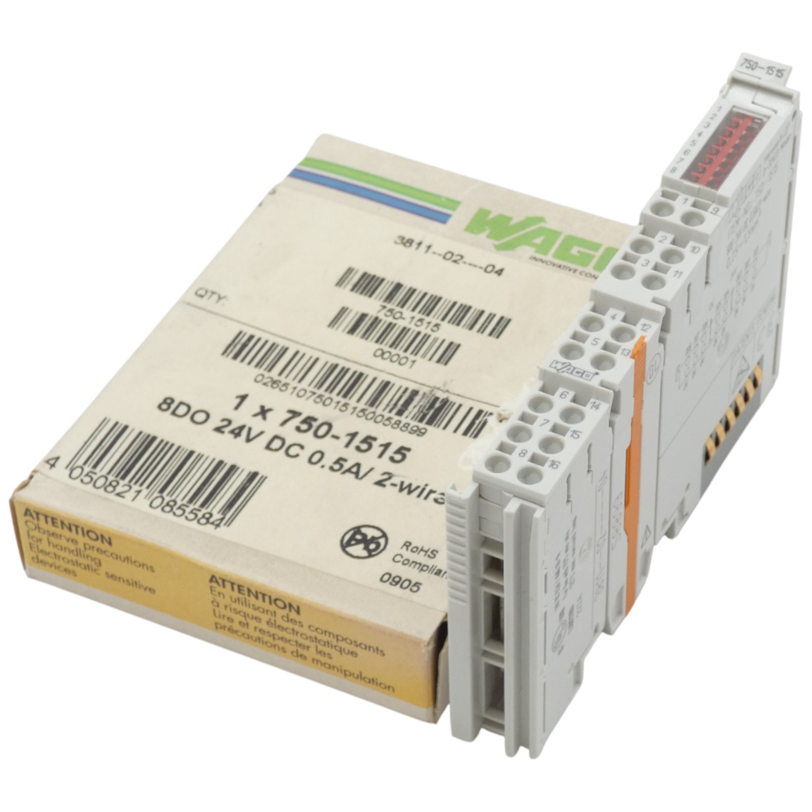 WAGO 750-1515 8-Channel Digital Output / 8 Channel Digital Output -Unused/Original Packaging-
