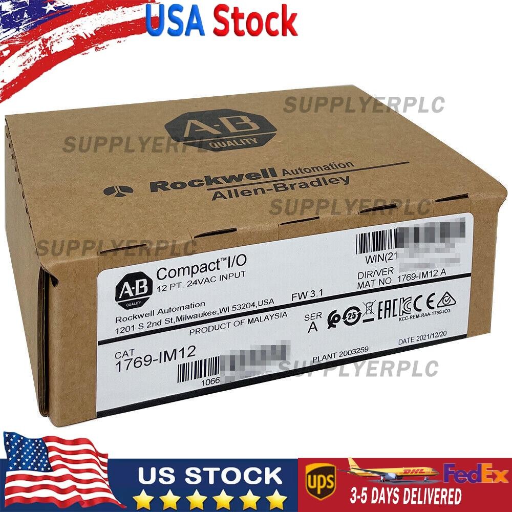 New AB 1769-IM12 /A Compact I/O 12-Points 240V AC Input Module 1769IM12 PLC US