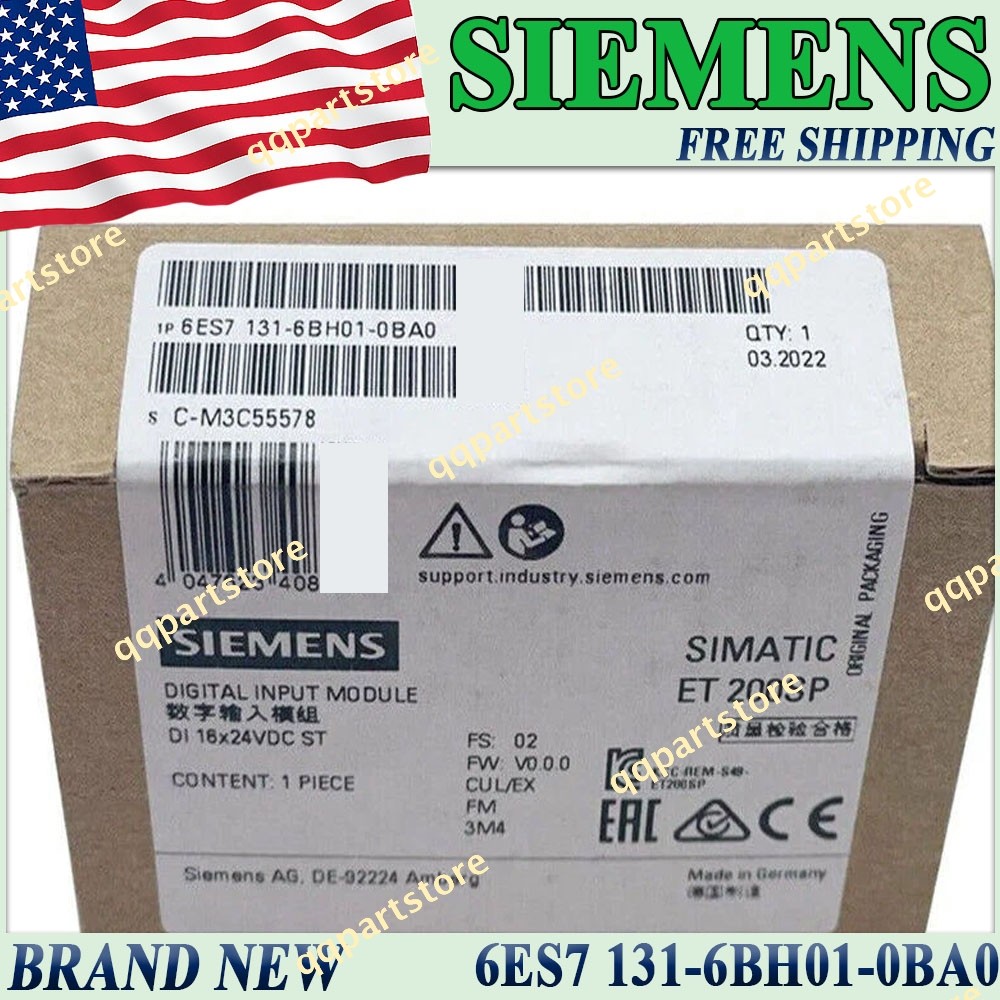 Brand New Siemens 6ES7 131-6BH01-0BA0 Simatic ET200SP Digital Input Free Ship US