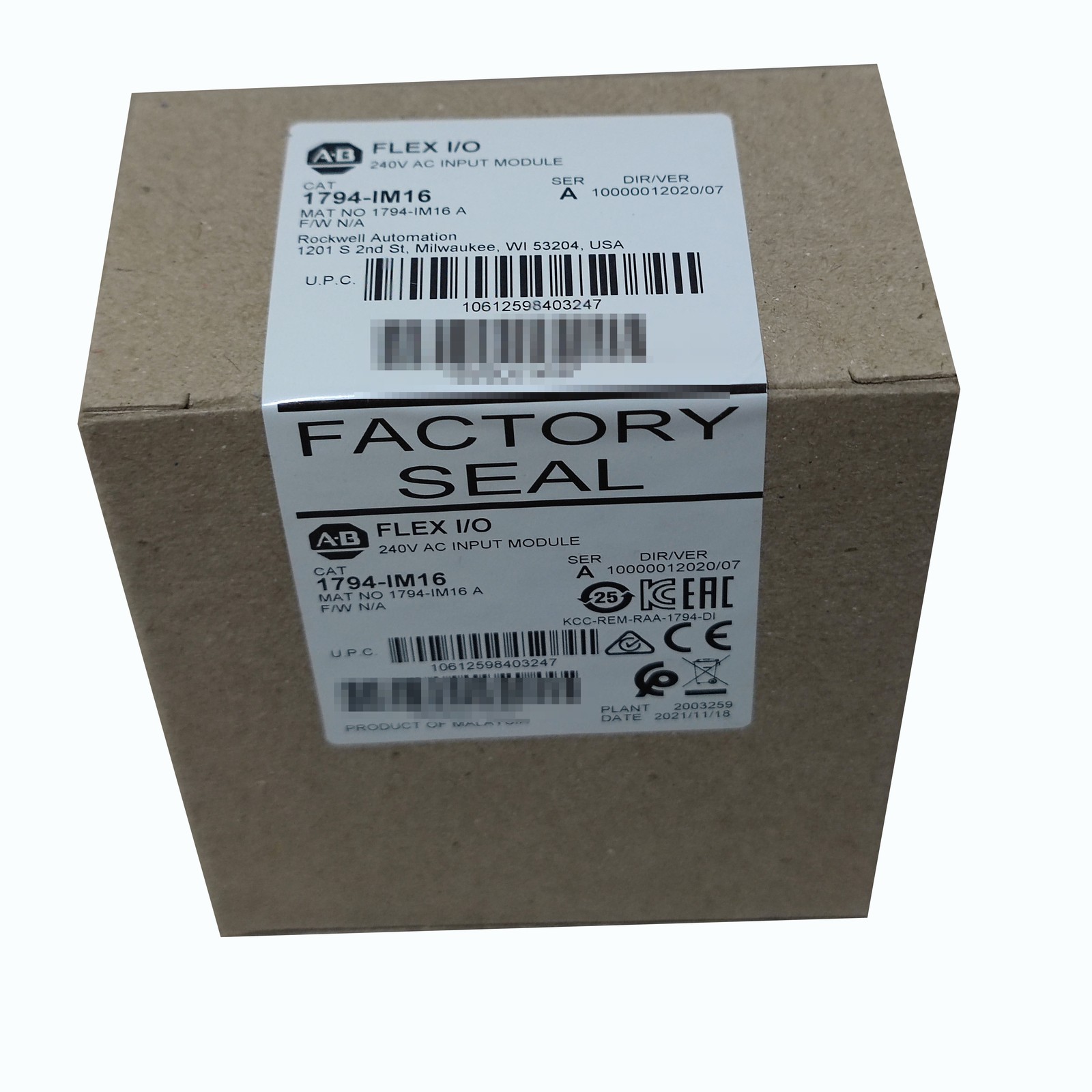 Allen-Bredley 1794IM16 Flex 16 Point Digital Input Module AB 1794-IM16