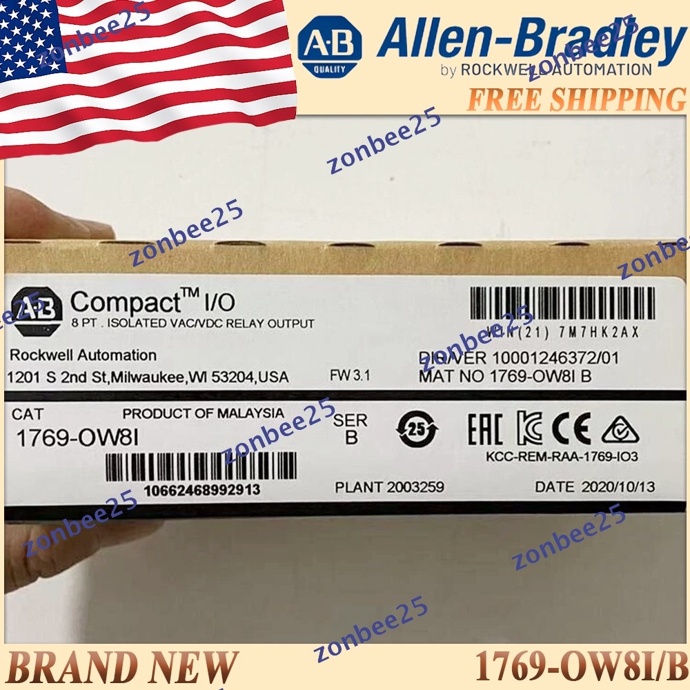 Brand New AB 1769-OW8I/B CompactLogix 8 Pt D/O Relay Iso Module 1769OW8I serB