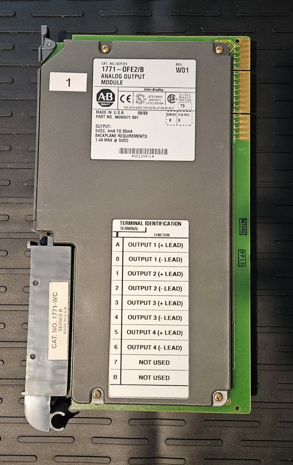 Allen Bradley PLC-5/20C w/ 16 Slot Chassis, Power Supply, Modem, and Modules