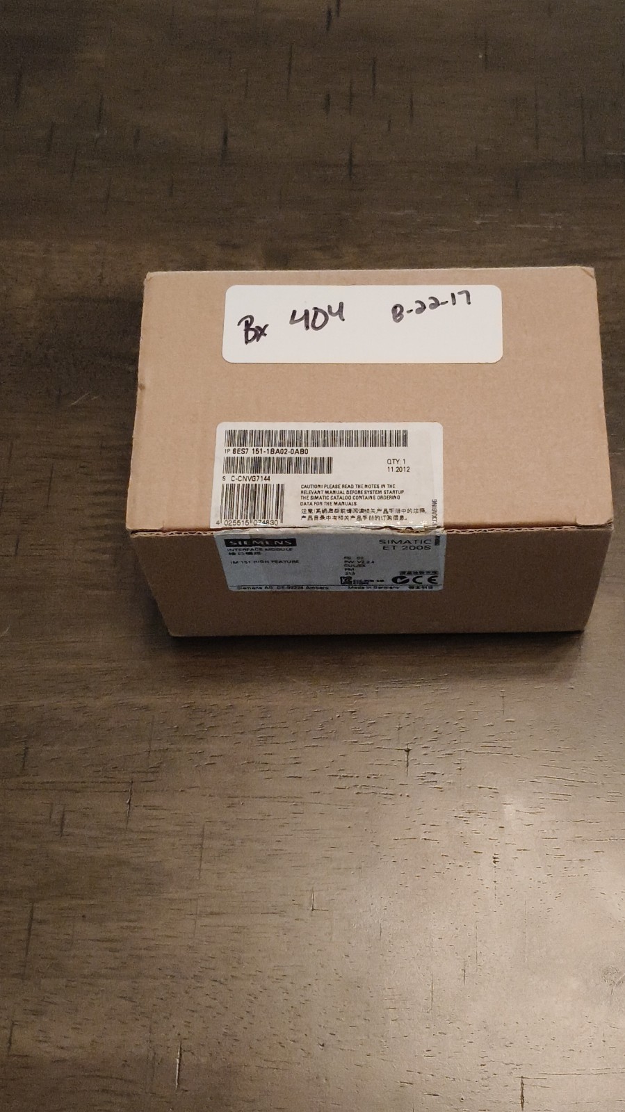 Siemens SIMATIC ET 200S IM 151 HIGH FEATURE Interface Module 6ES7 151-1BA02-0AB0