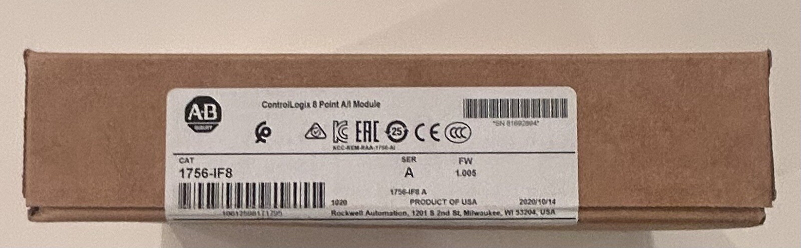 1756-IF8 Allen-Bradley ControlLogix Point A/I Module New Factory Sealed 1756IF8