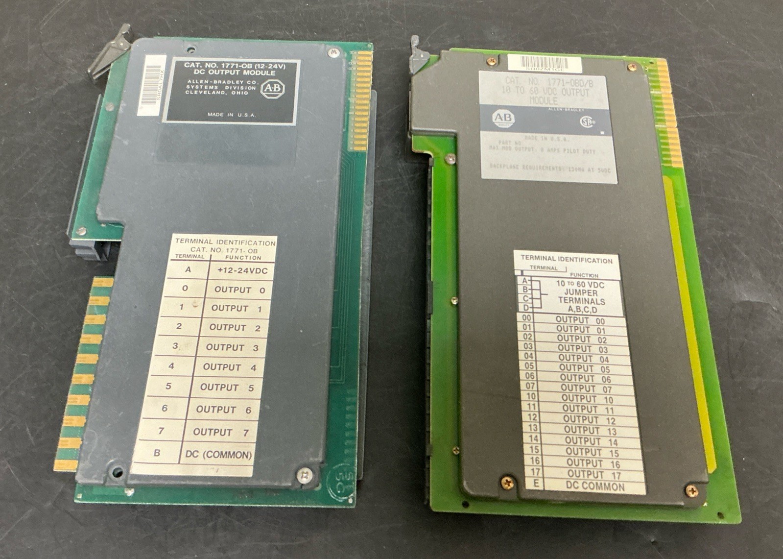Lot of 2 Allen Bradley Output Modules | 1771-OB and 1771-OBD/B