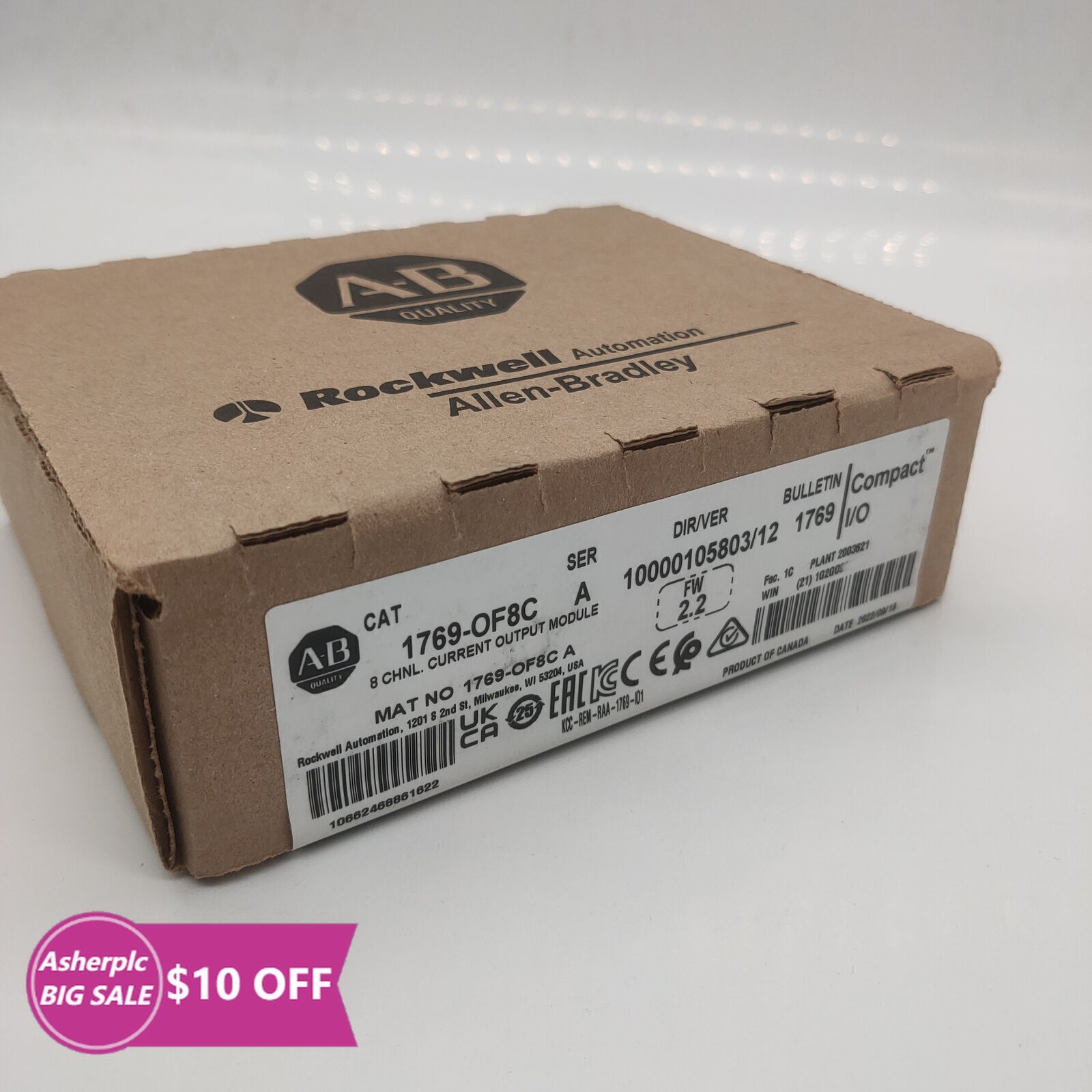 Allen-Bradley 1769-OF8C / A CompactLogix 8 Pt A/O Current Module AB 1769OF8C NEW