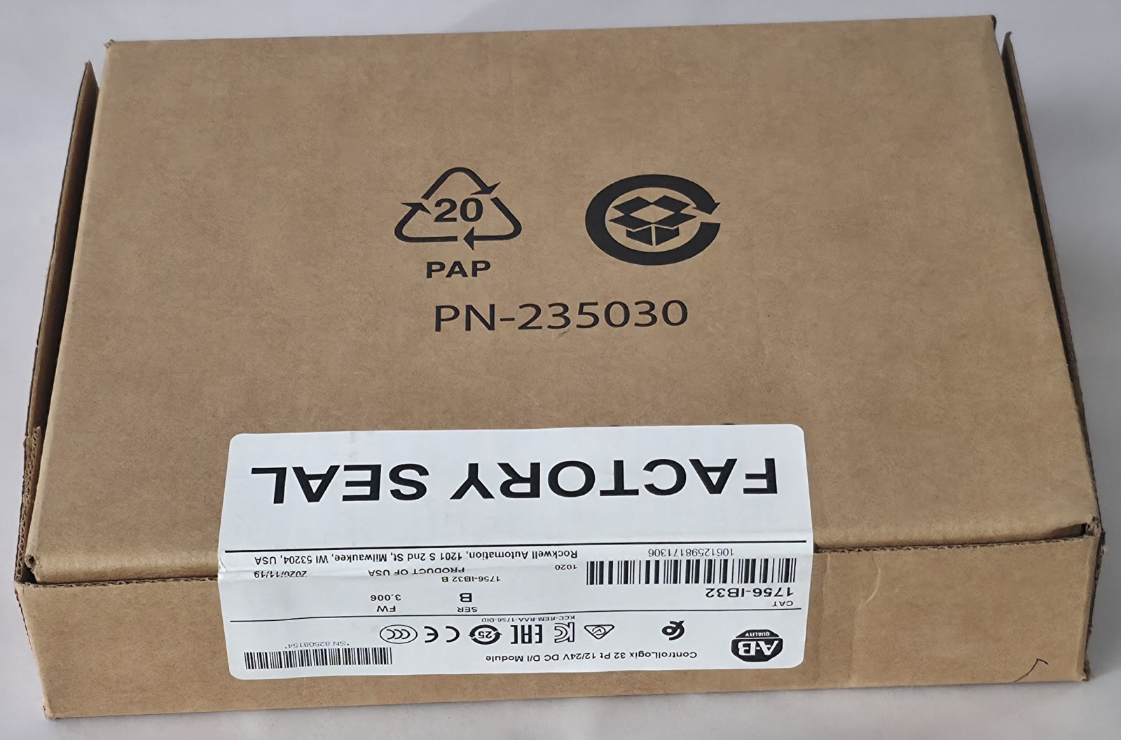 New Sealed Allen-Bradley 1756-IB32 Ser B ControlLogix 32 Channel DC Input Module