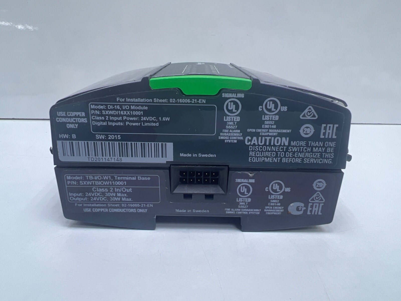 SCHNEIDER DI-16 I/O MODULE SXWDI16XX10001 Smartx Controller + TB-I/O-W1 Terminal