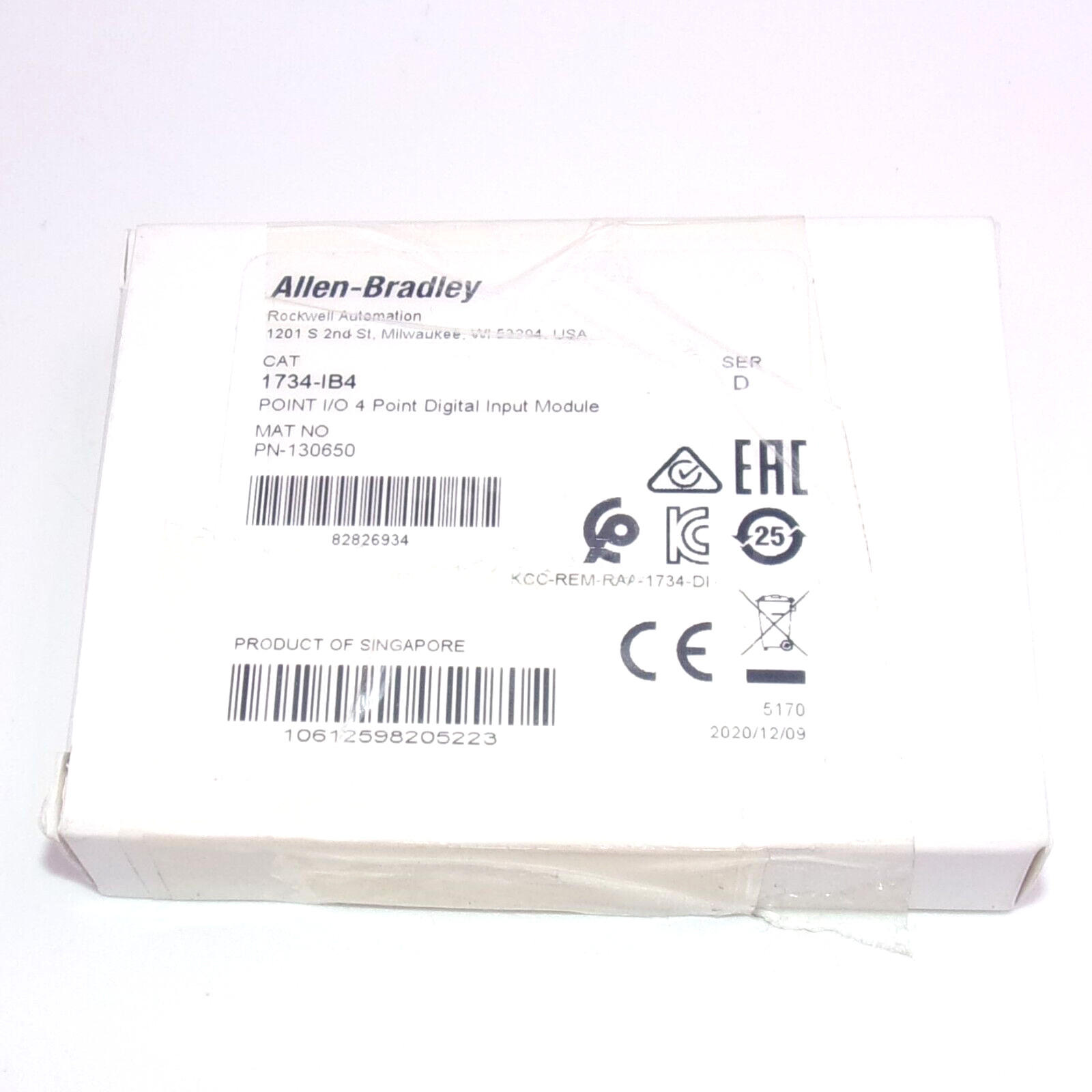 Allen-Bradley Point I/O 24VDC 4-Point Digital Input Module 1734-IB4 SER. D