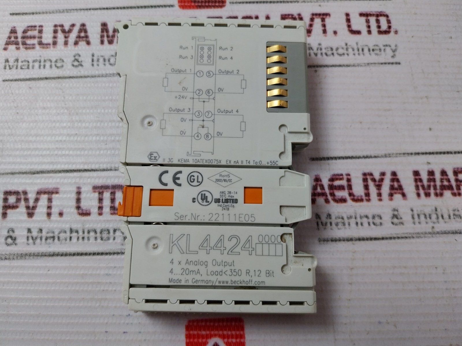 Beckhoff KL4424 4-Channel Analog Output Terminal 4-20ma