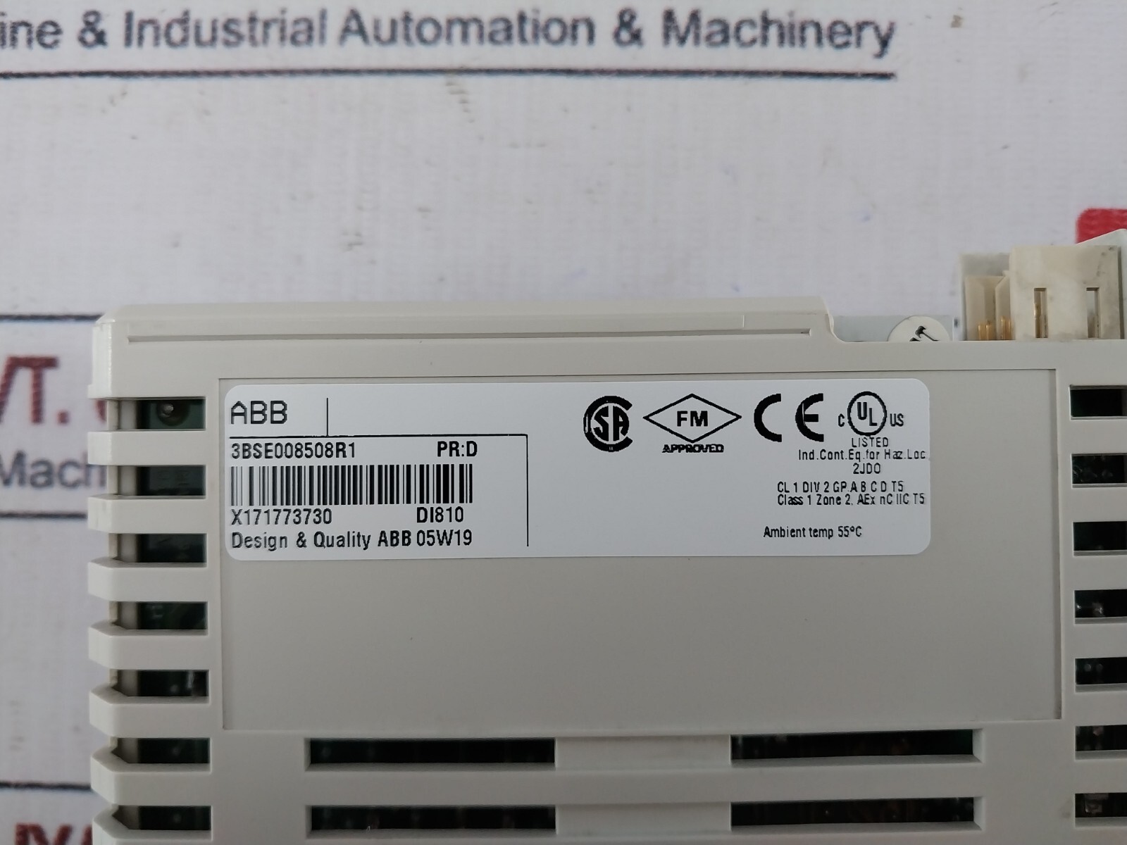 ABB DI810 3BSE008508R1 Digital Input 24VDC TU810V1 3BSE013230R1 Termination Unit