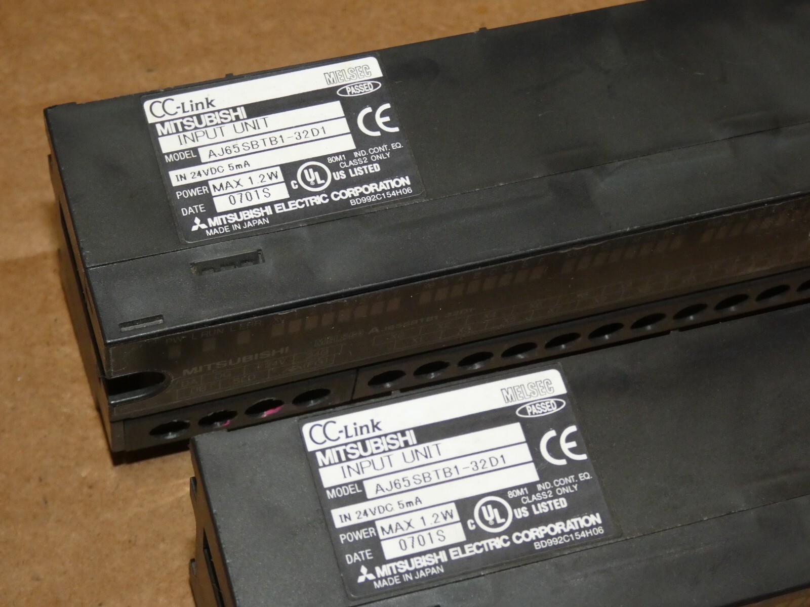 MITSUBISHI AJ65SBTB1-32D1 CC-LINK MELSEC Input Unit (Lot of 2)