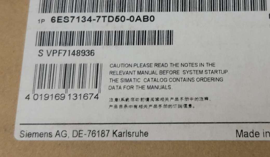 New Sealed Siemens 6ES7134-7TD50-0AB0 Analog Input Module 4 AI HART I 4 Wire