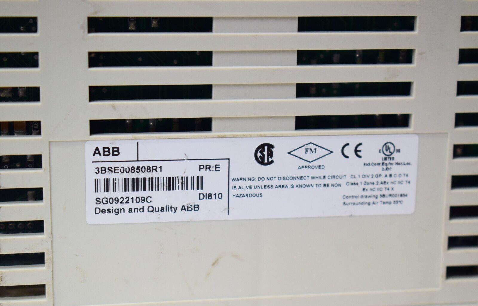 ABB DI810 DIGITAL INPUT MODULE 24V 3BSE008508R1