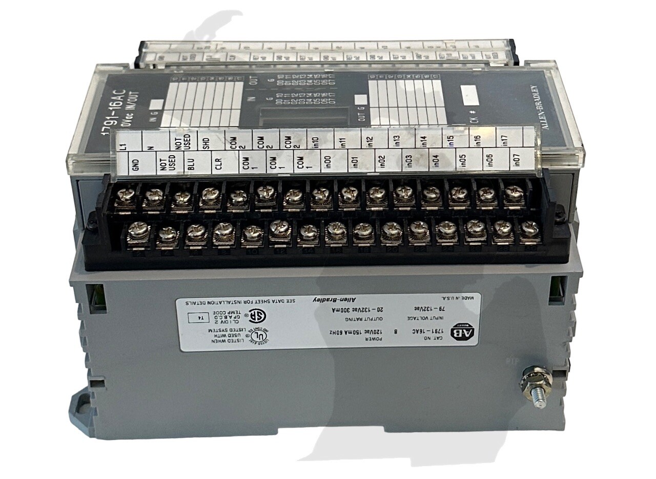 ALLEN BRADLEY 1791-16AC /B 32-PT AC BLOCK I/O MODULE 120Vac IN/OUT 179116AC