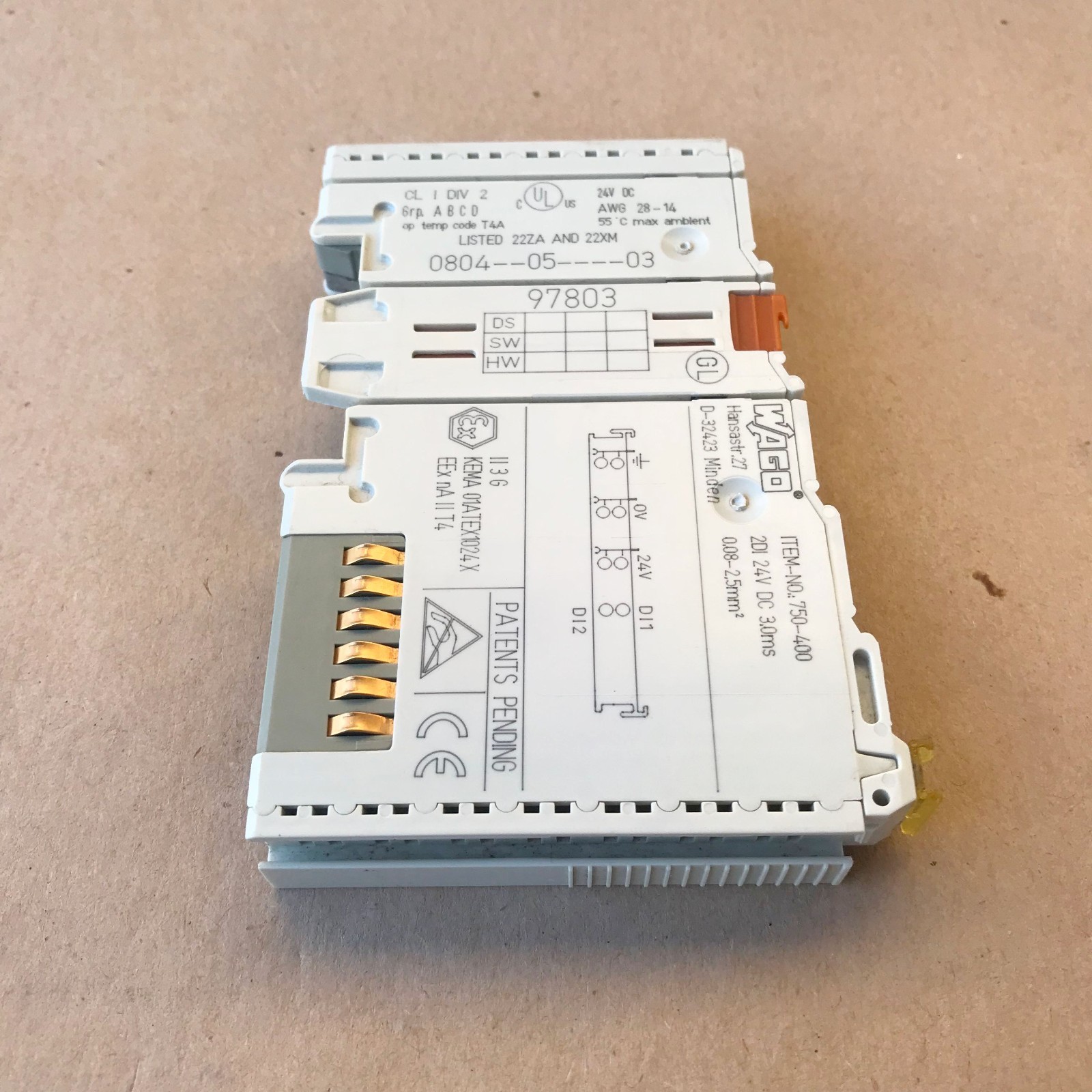 WAGO 750-400 INPUT MODULE