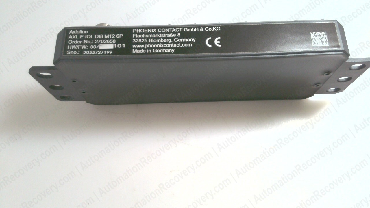 PHOENIX CONTACT AXL E IOL DI8 M12 6P, DIGITAL INPUT DEVICE, 2702658, NEW #305602