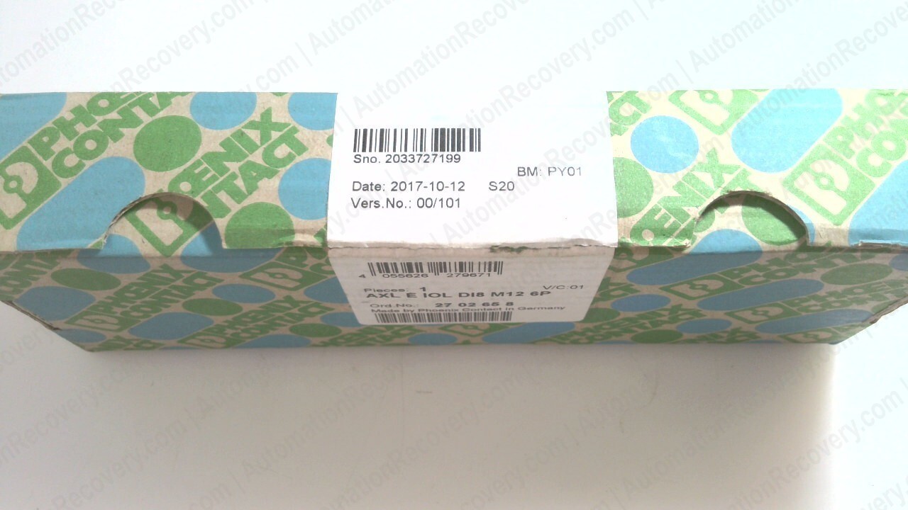 PHOENIX CONTACT AXL E IOL DI8 M12 6P, DIGITAL INPUT DEVICE, 2702658, NEW #305602