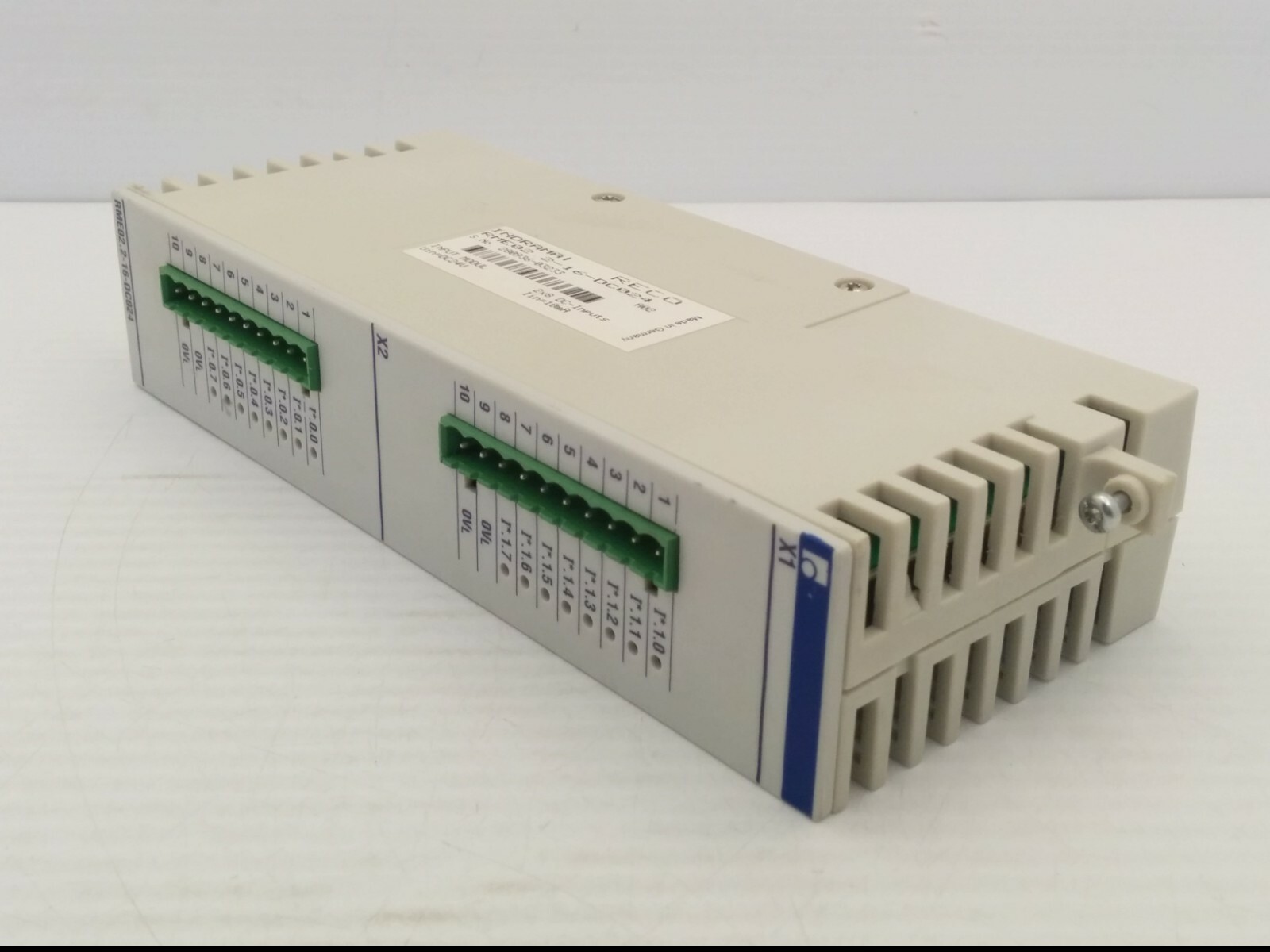INDRAMAT RME02.2-16-DC024 RECO INPUT MODULE, DC24V, 2×8 DC-INPUTS