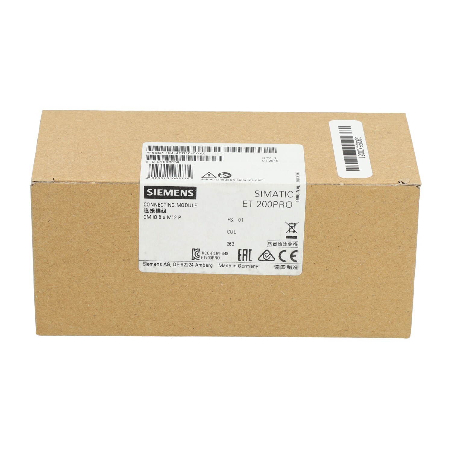 Siemens 6ES7194-4CB10-0AA0 SIMATIC DP Connection Module New NFP Sealed
