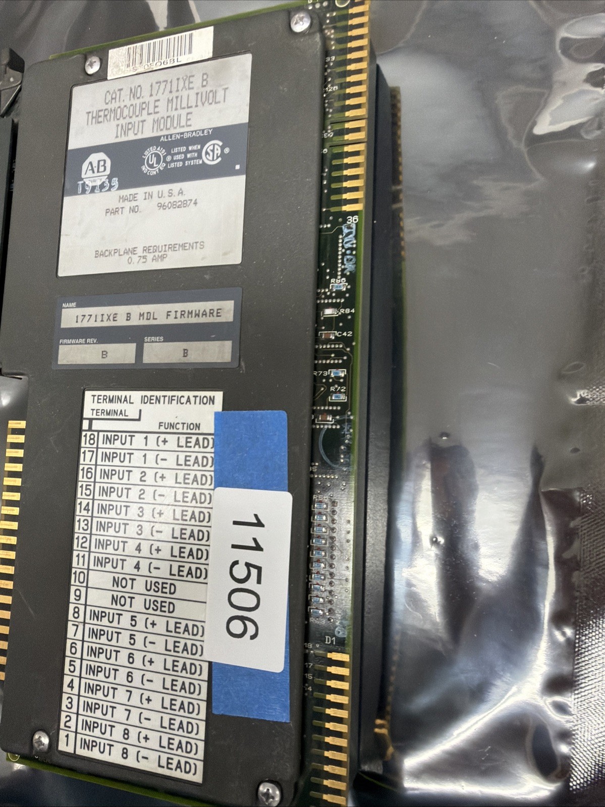 Allen Bradley 1771-IXEThermocouple Millivolt Input Module Firmware Rev B 177IIxe