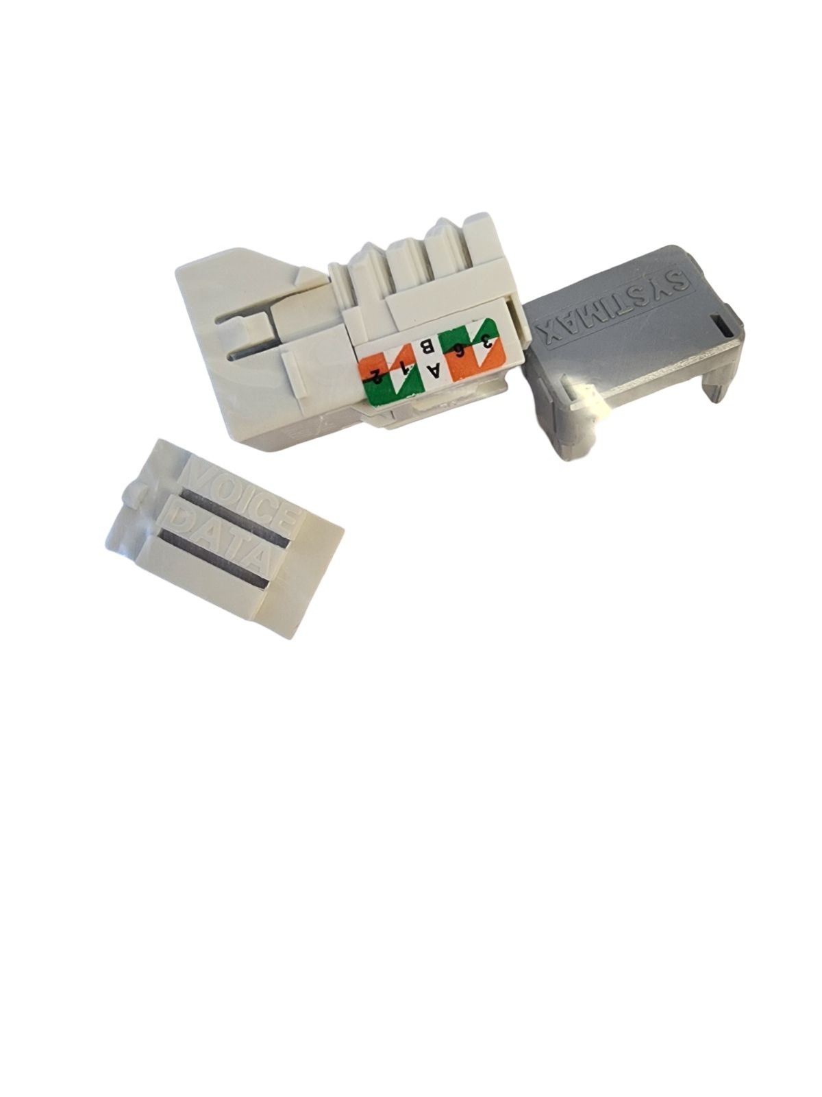 Systimax MGS400 White Outlet 700206725 Modular Jack Faceplate Insert Pack of 8