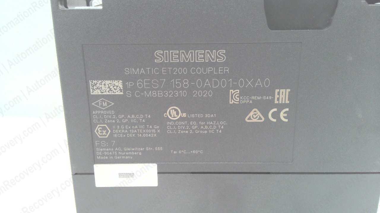 SIEMENS 6ES7 158-0AD01-0XA0, SIMATIC DP COUPLER, NEW* #344800