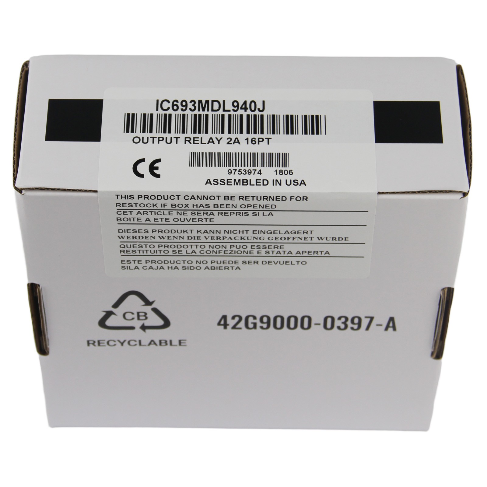 New In Box GE Fanuc IC693MDL940J Output Relay Module