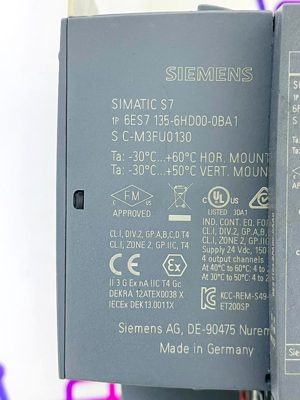 SIEMENS 6ES7135-6HD00-0BA1 I/O Module 6ES7193-6AR00-0AA0 6ES7155-6AU01-0BN0