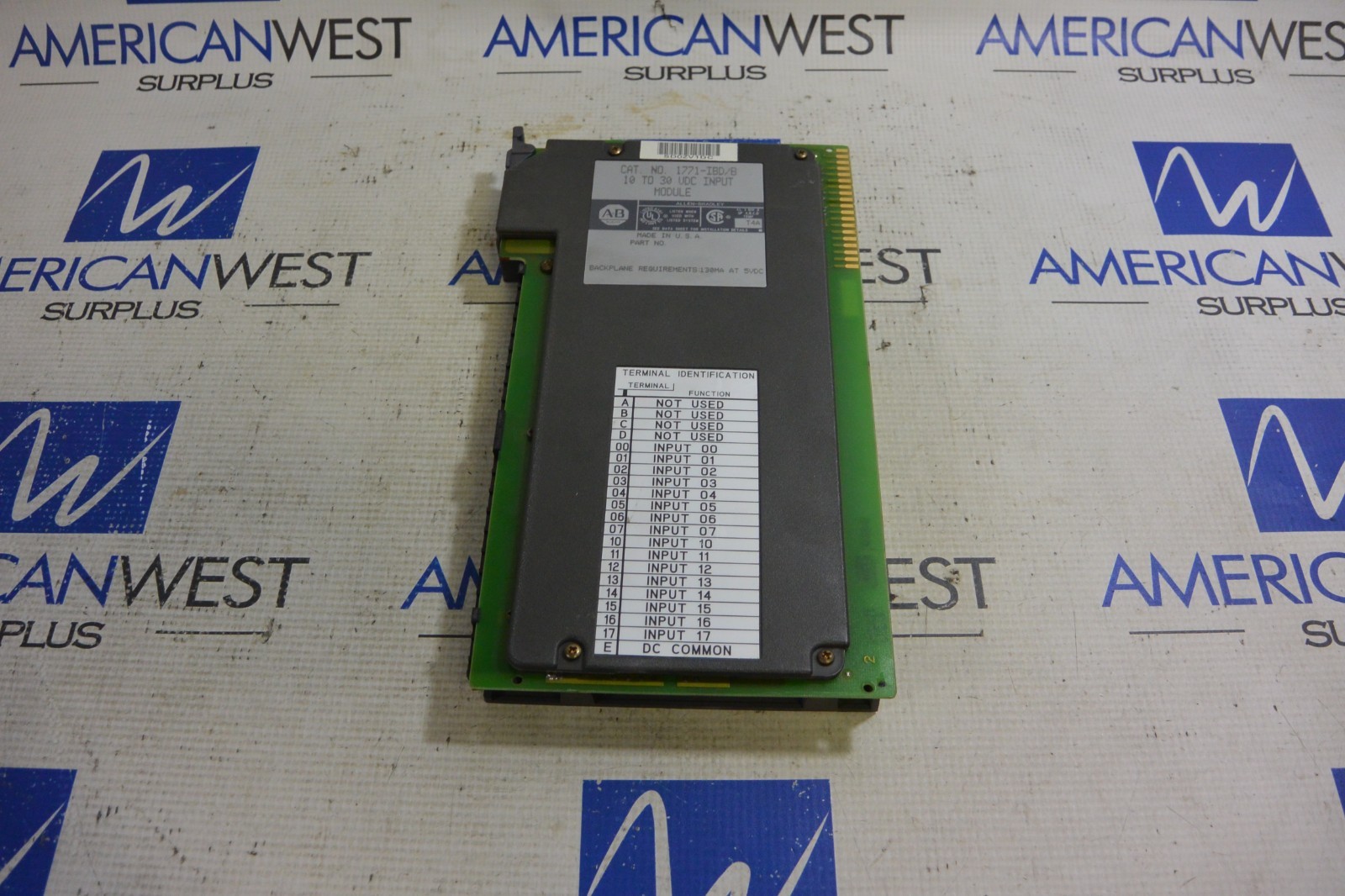 ALLEN BRADLEY 1771-IBD/B 10 TO 30 VDC INPUT MODULE