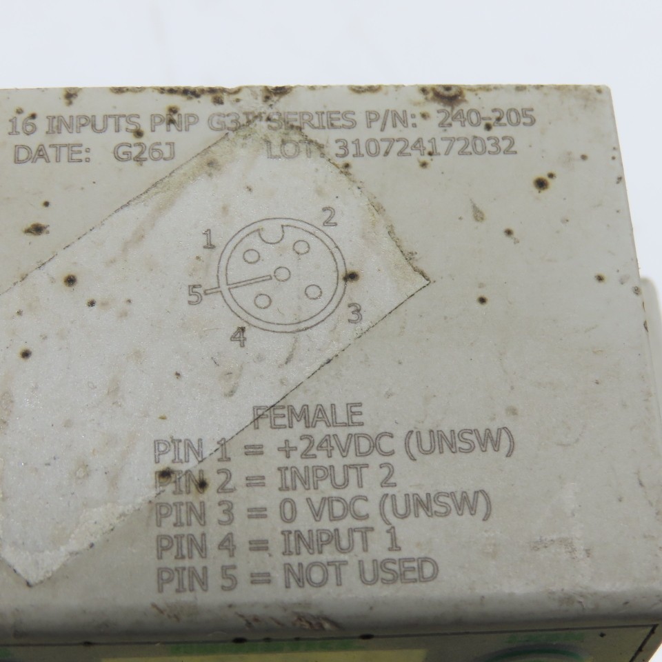 Numatics 240-205 G3 Series 16 Point PNP Input Module 24VDC