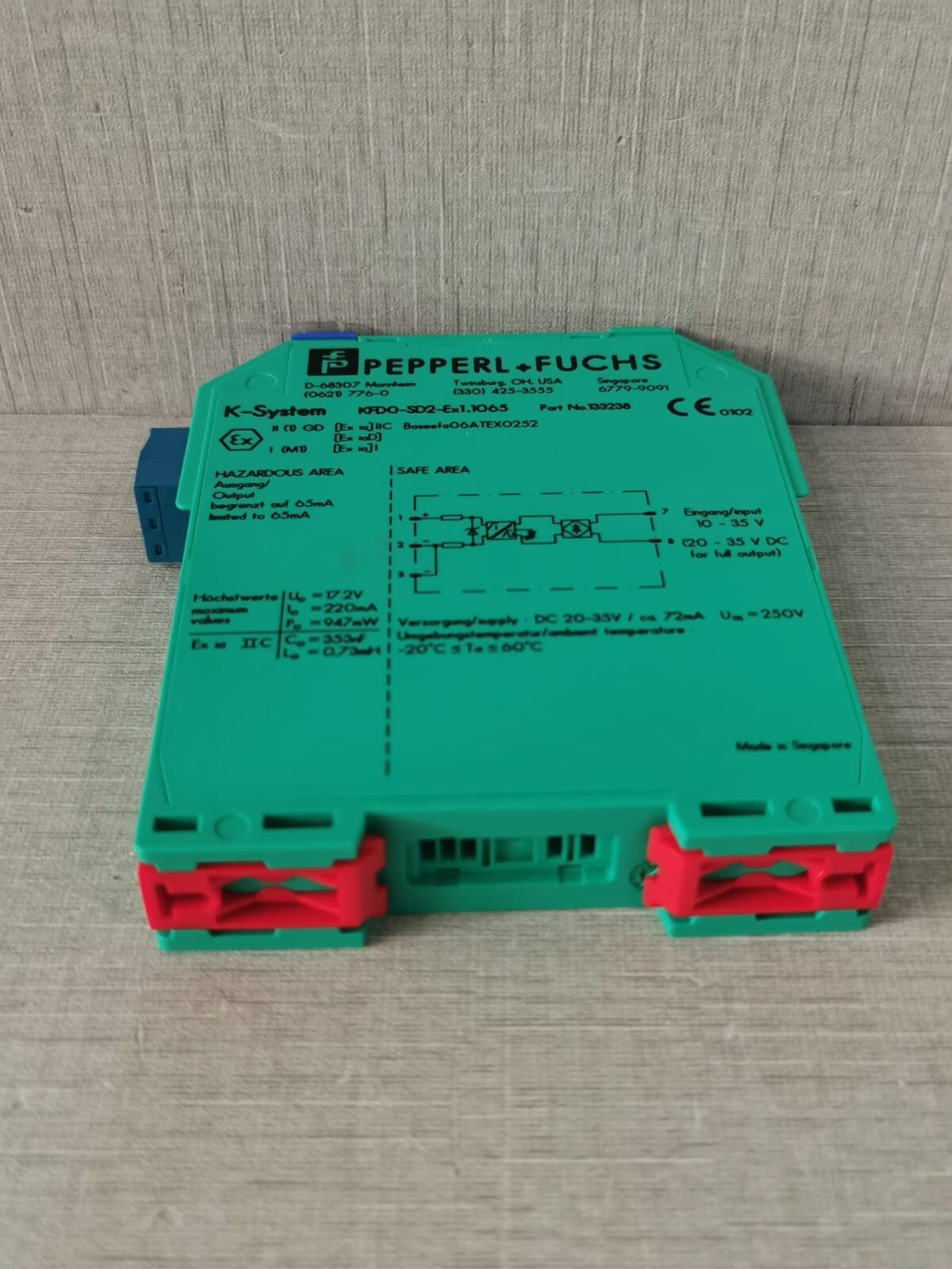 PEPPERL+FUCHS KFD0-SD2-Ex1.1065 SOLENOID DRIVER 133238