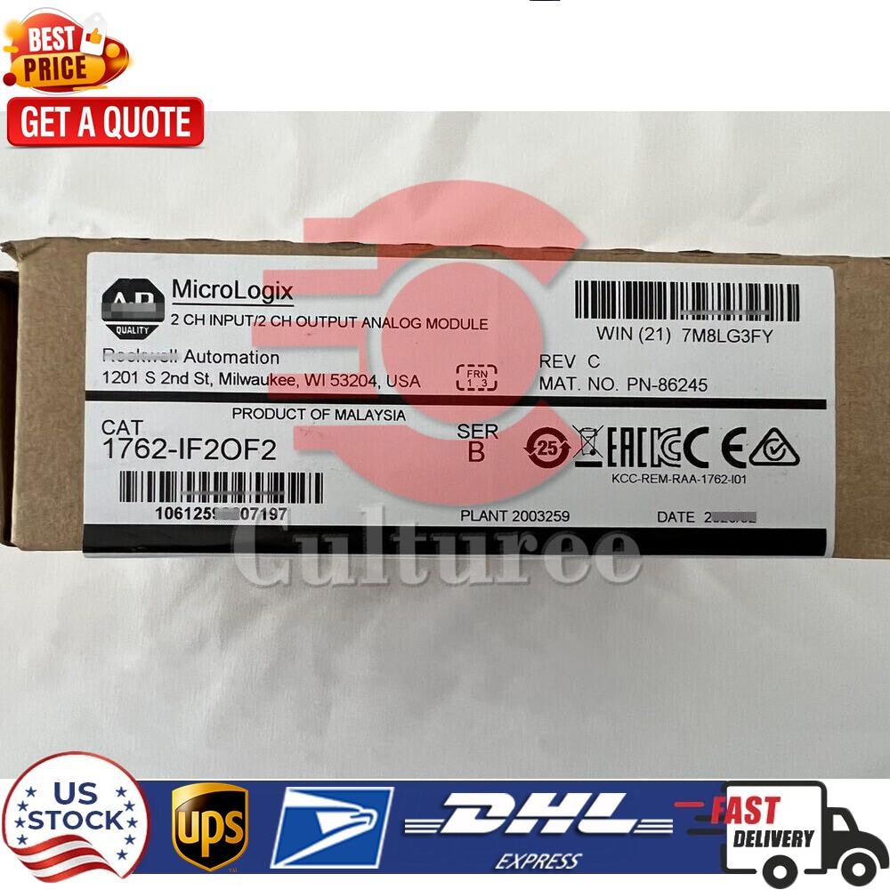 New AB 1762-IF20F2 Sealed Allen Bradley 1200 I/O Module 1762-IF2OF2 US Free Tax