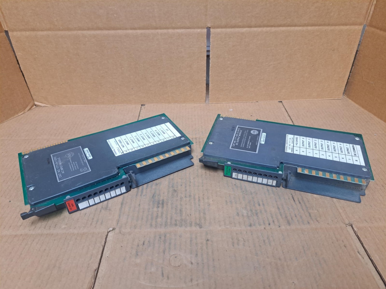 Allen Bradley DC Output Module 1771-OB and AC Input Module 1771-IA