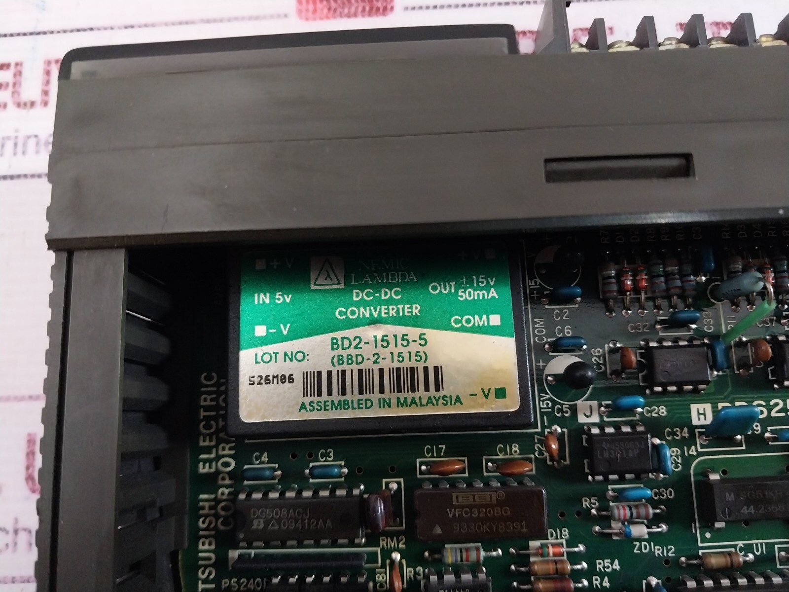 Mitsubishi A68AD MELSEC ESD Programmable Controller, Analog Input Module