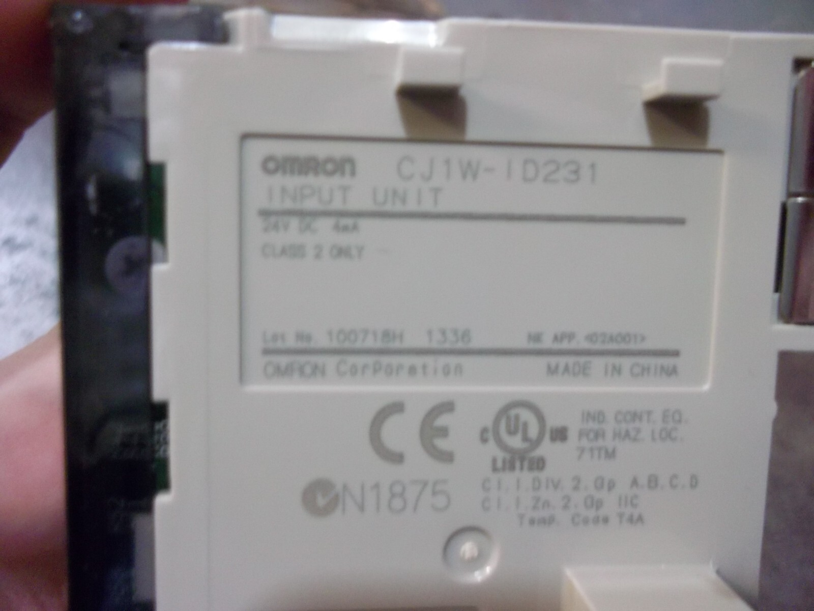 OMRON CJ1W-ID231 INPUT UNIT PLC MODULE (196-3)