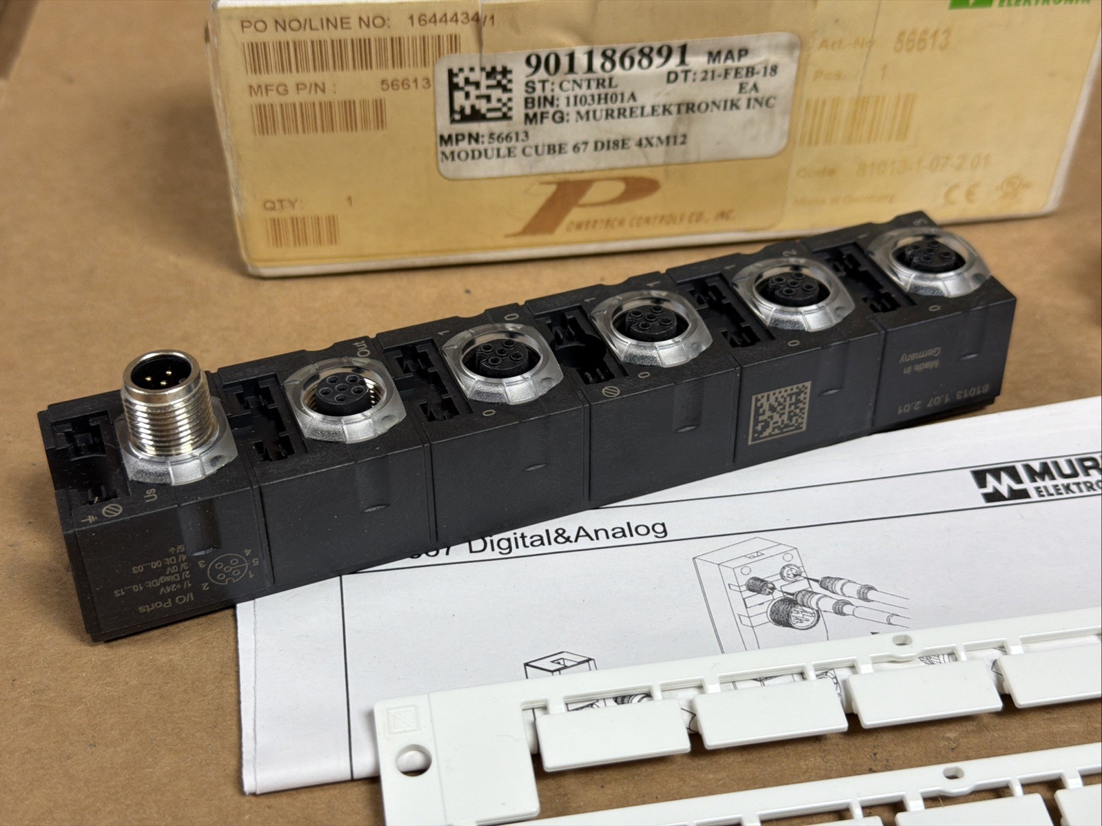 MURR ELEKTRONIK 56613 CUBE67 DI8 E 4xM12 I/O Module FAST SAME DAY SHIPPING