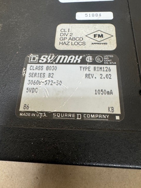 Square D TYPE RIM-126, Sy/Max, Class 8030 Isolated Input Module (Parts Only)