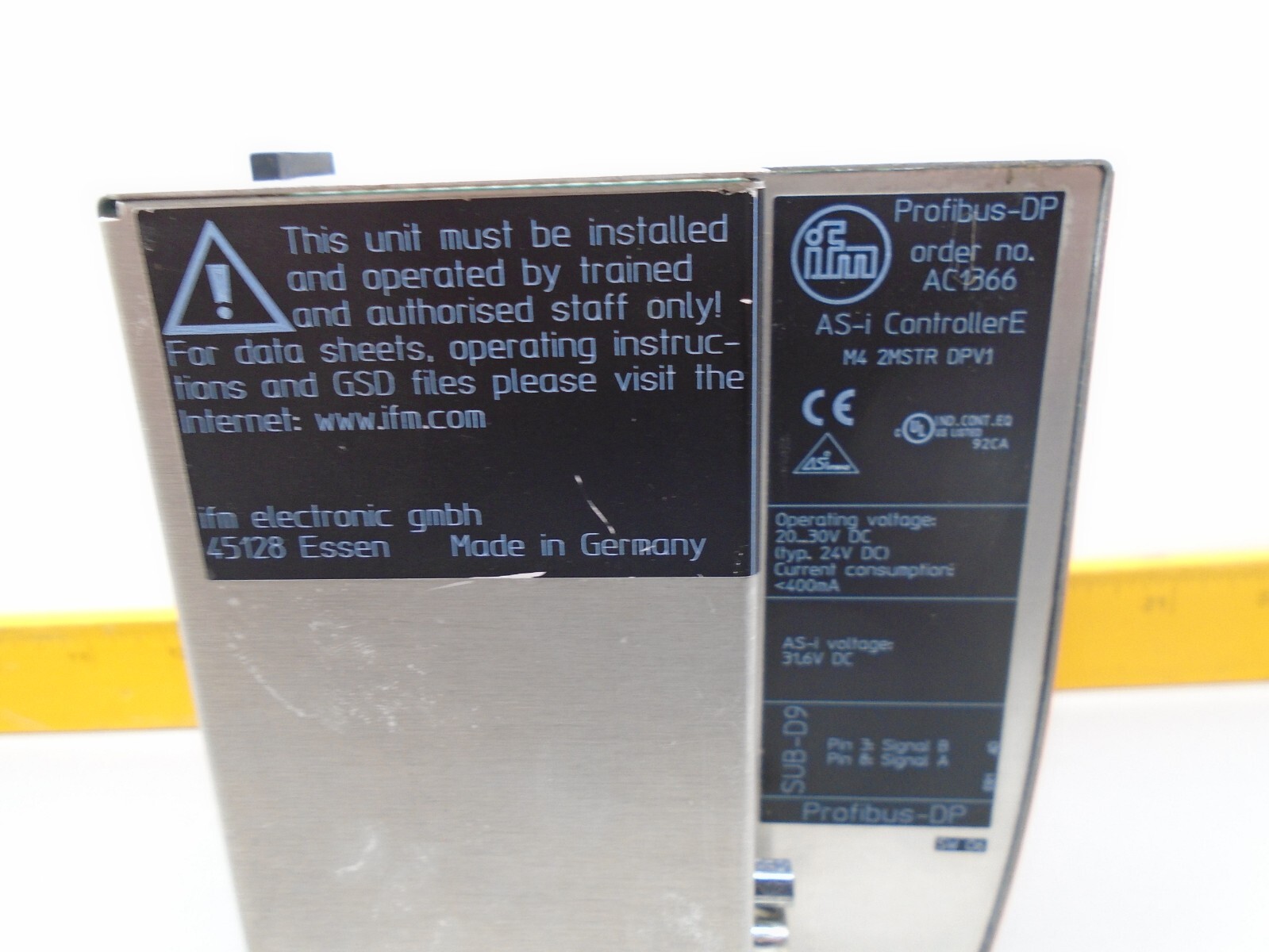 IFM Controllers Profibus-DP AC1366 Parts or repair W40