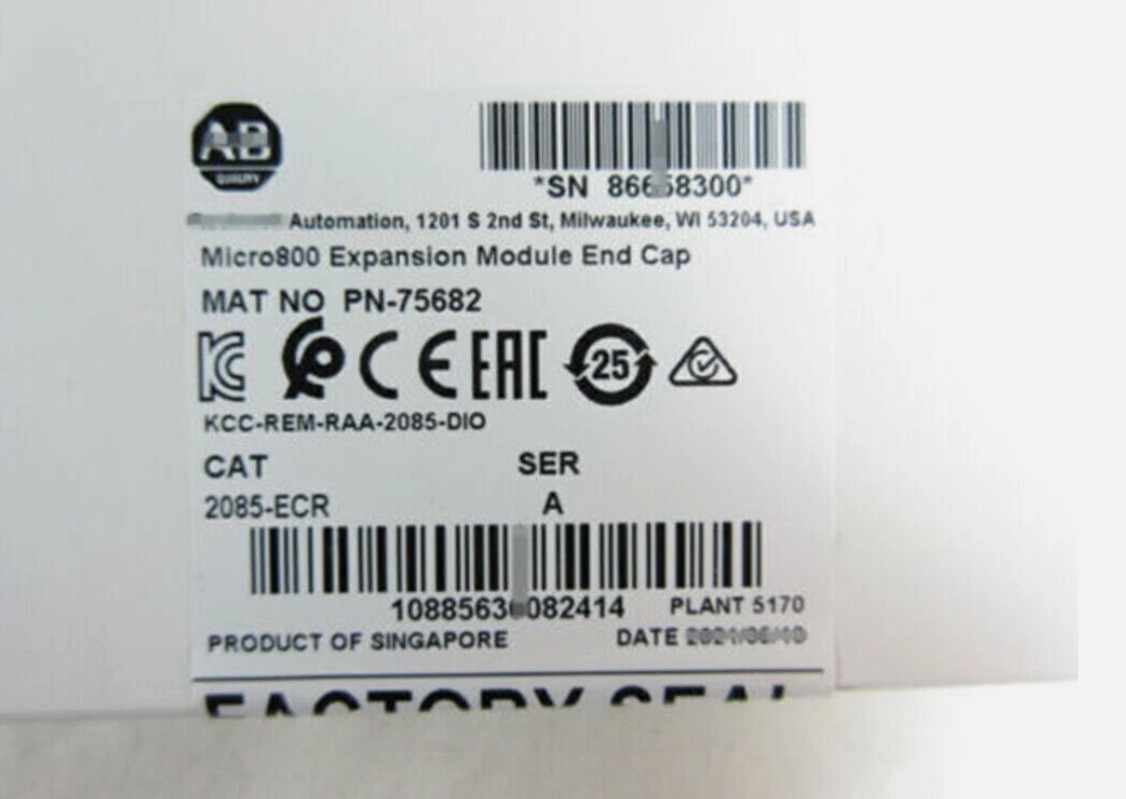 2085-ECR Brand New AB 2085 ECR Micro800 Expansion Module End Cap US