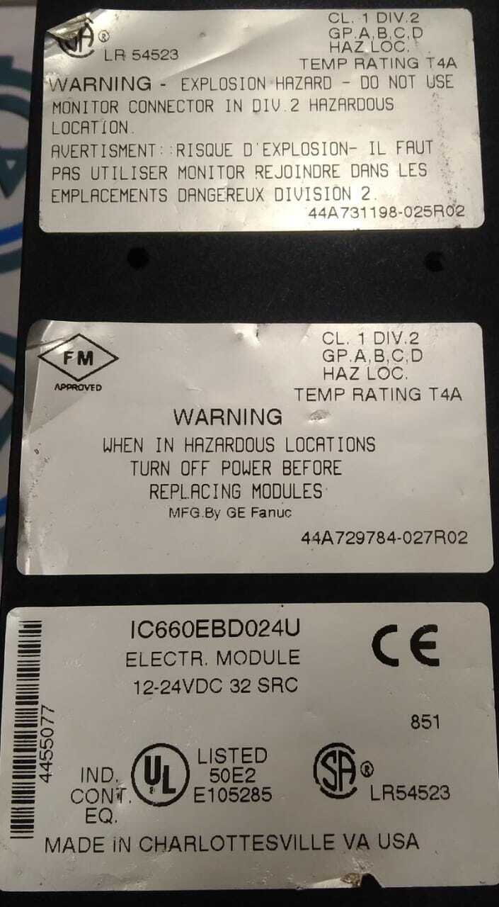 Ge Fanuc IC660BBD024U IC660TBD024K 12/24vdc 32 Source I/o Module