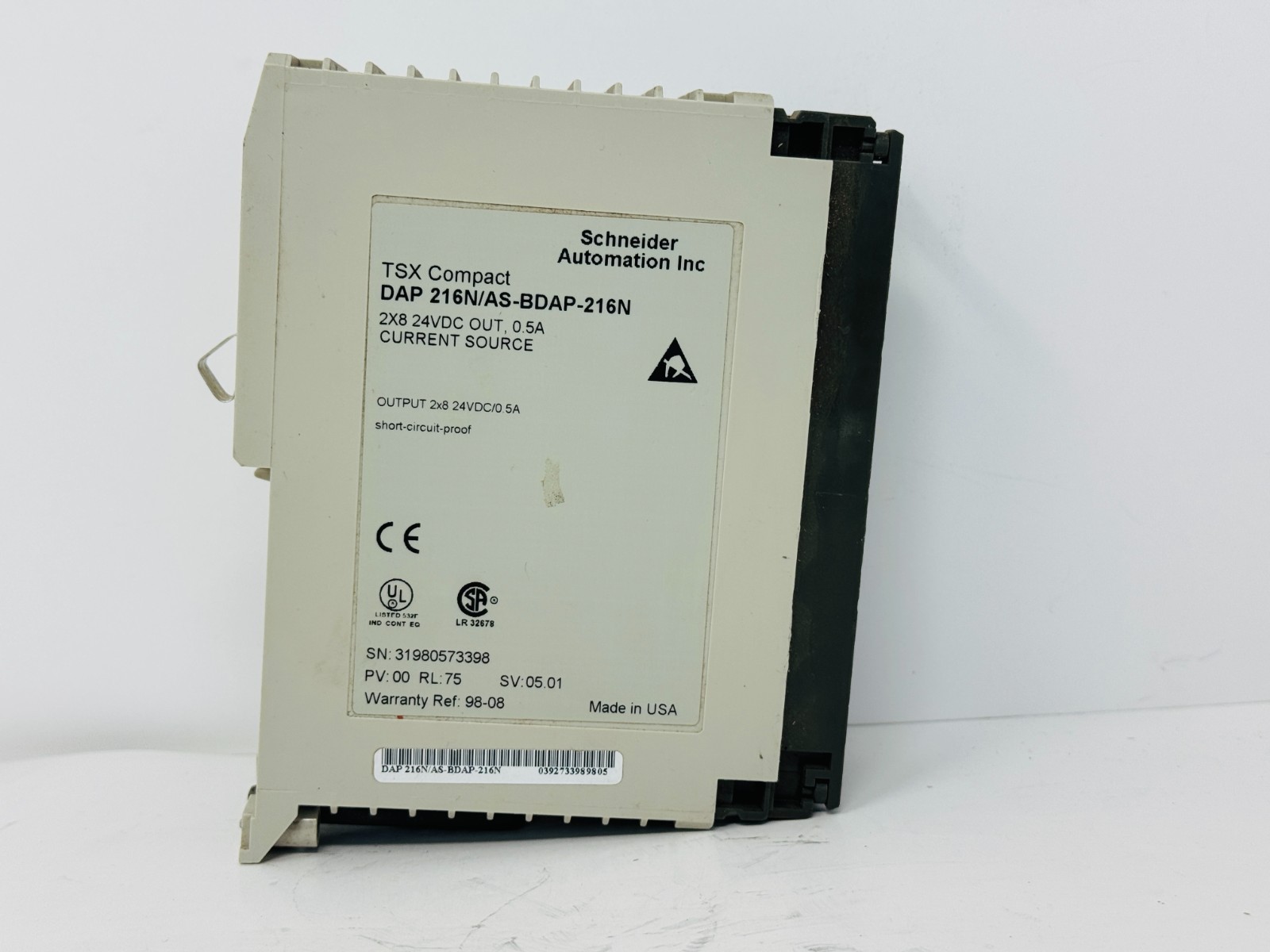 Schneider Automation Inc DAP 216N/AS-BDAP-216N TSX Compact Output Module
