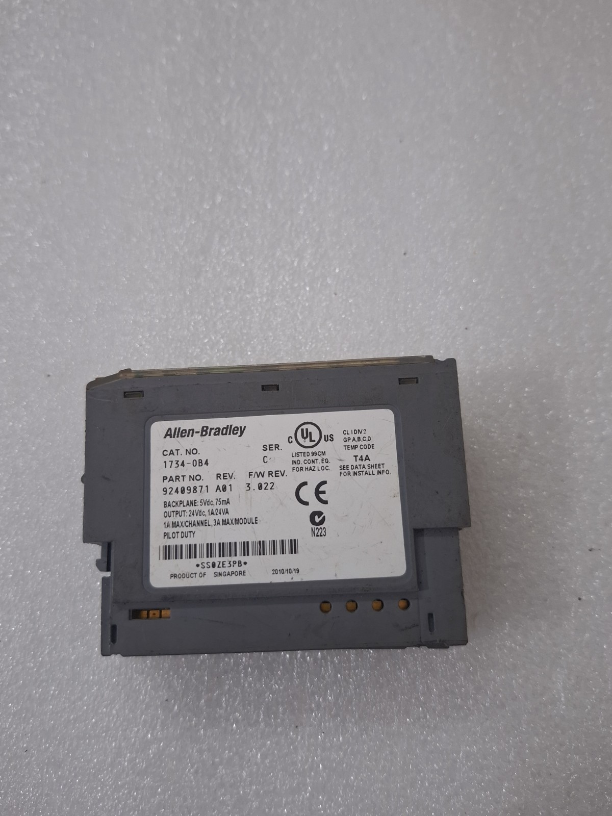 LOT OF 2 PCS ALLEN BRADLEY 1734-OB4 24VDC SOURCE OUTPUT MODULE SER. C 1734OB4