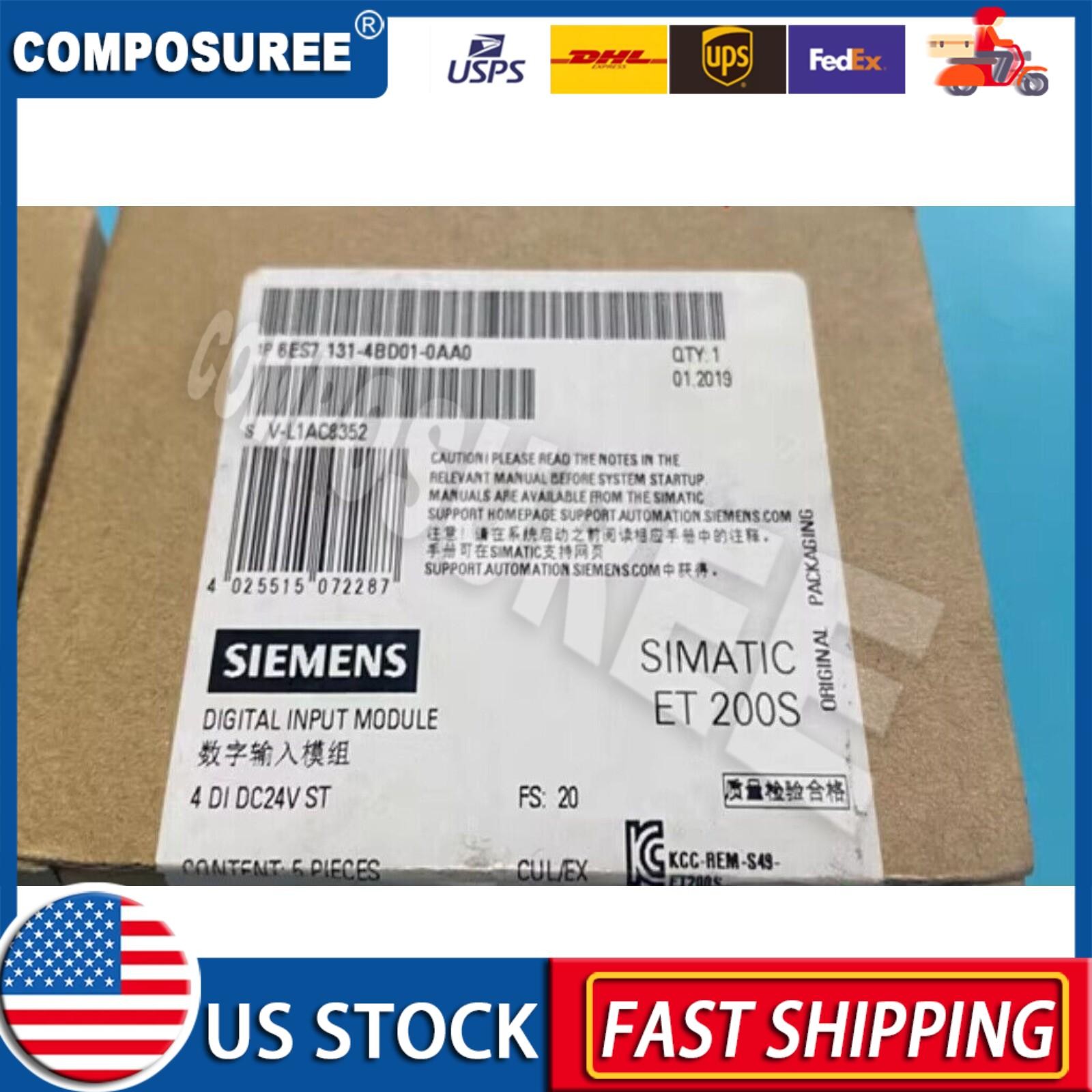 New Siemens 6ES7131-4BD01-0AB0 6ES71314BD010AB0 electronic modules for ET200S