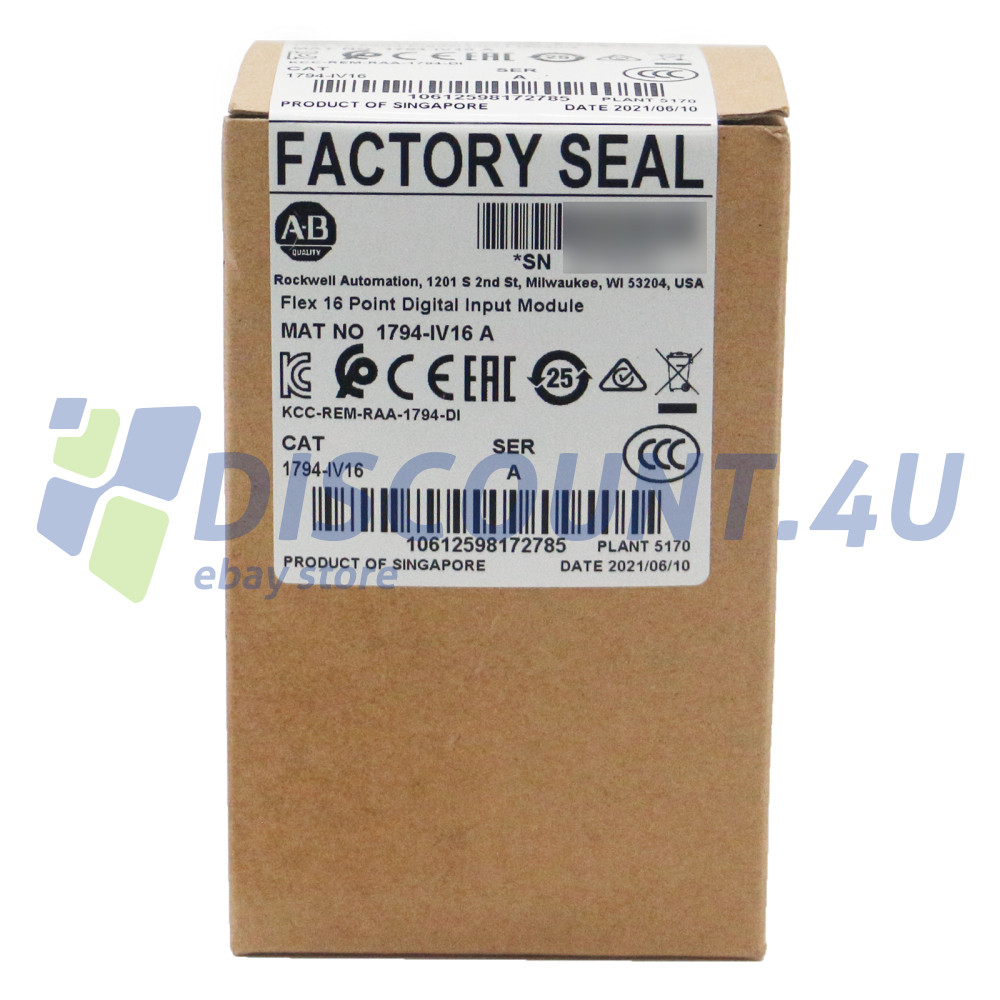 New Factory Sealed AB 1794-IV16 / A Flex 16 Point Digital Input Module